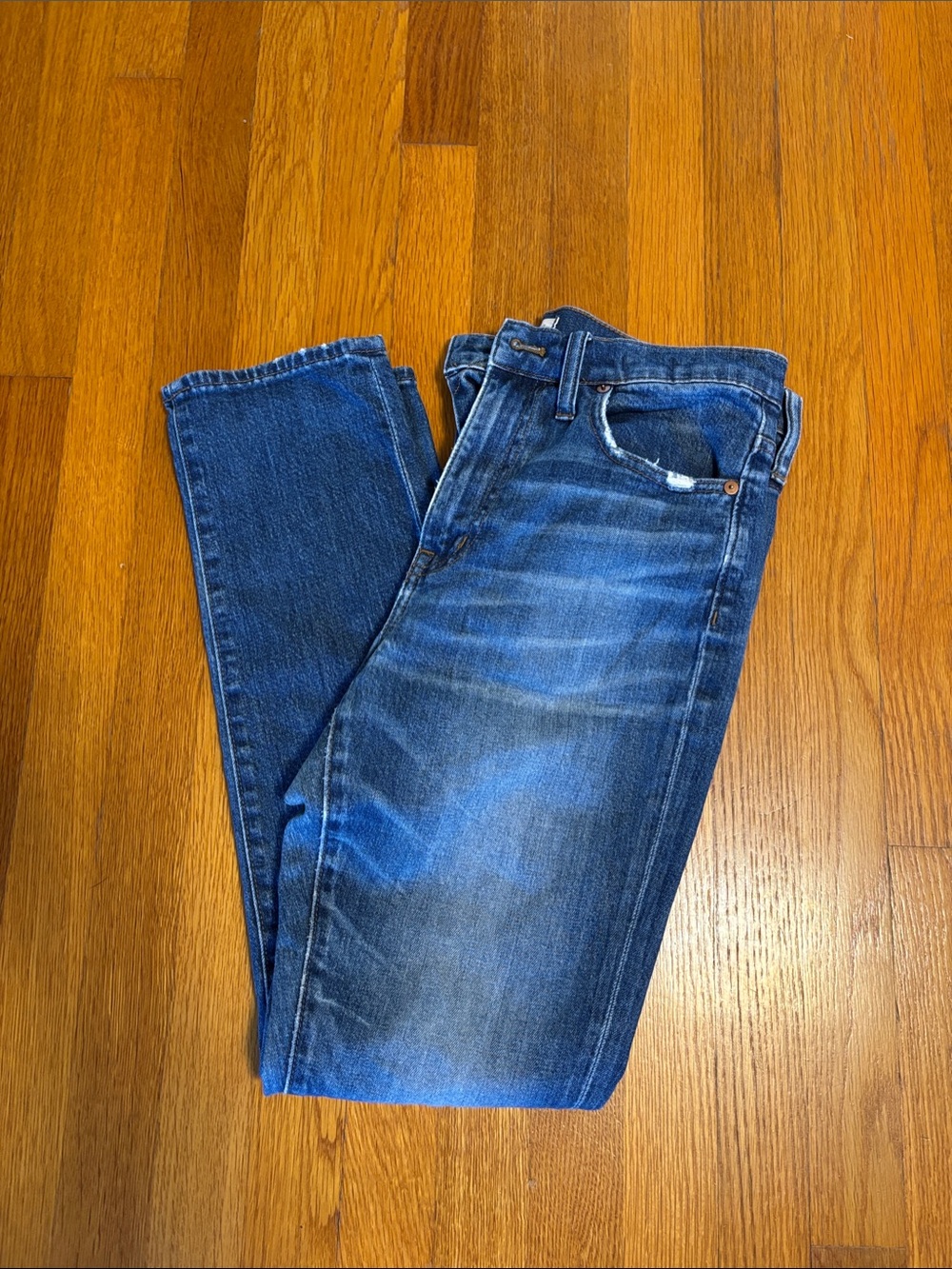 Madewell Women’s High-rise Slim Boyjean Blue Denim Jeans Size 27